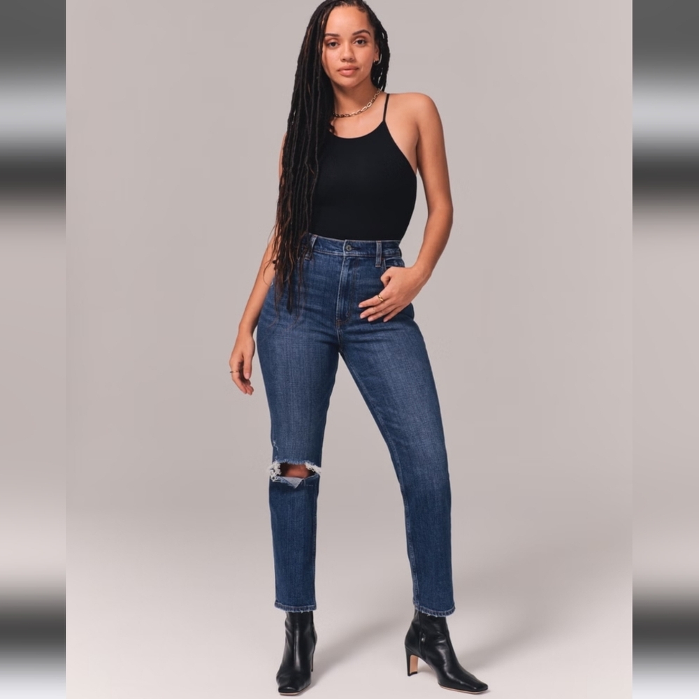 Abercrombie & Fitch The Ankle Straight Ultra High Rise Jean Size 0